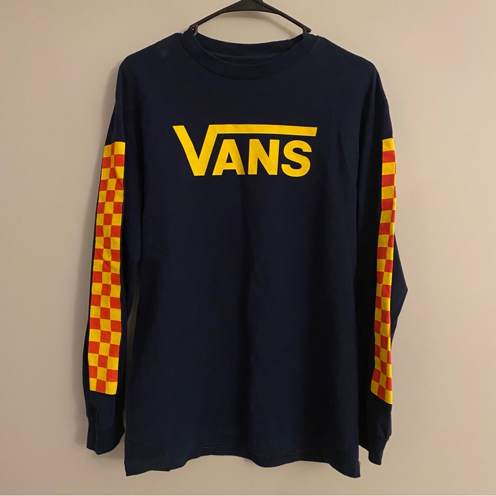 Vans Navy and Yellow Crewneck Sweater